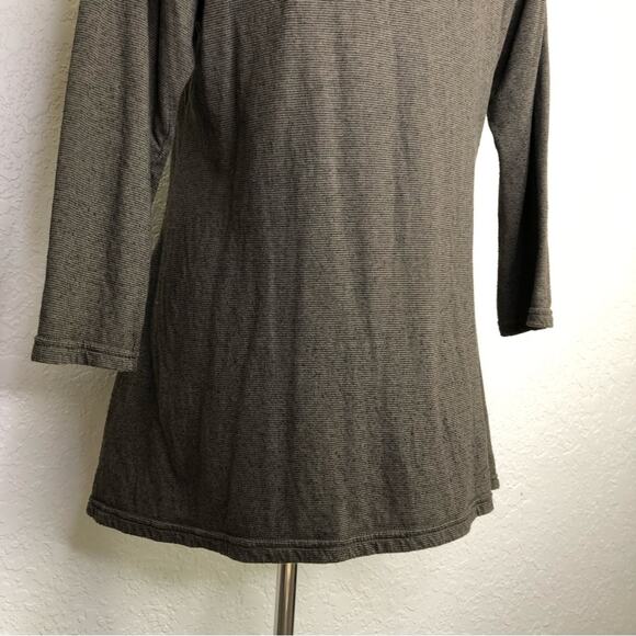 Cut Loose brown tan striped cowl neck knit top size Medium - Picture 9 of 14